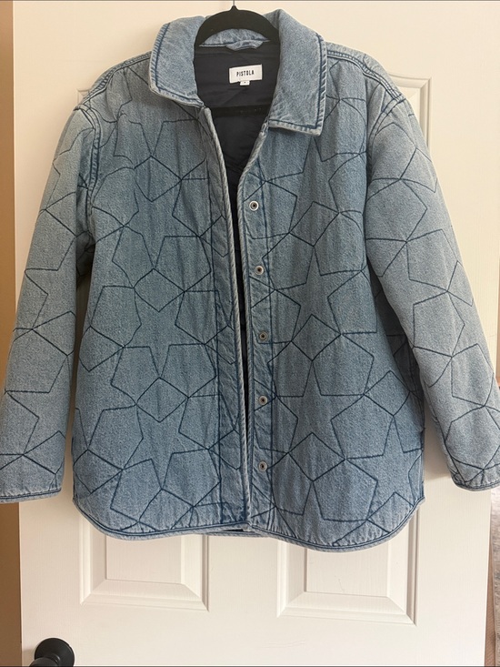 pistola Jackets & Blazers - Pistola Quilted Denim Jacket - Light Blue